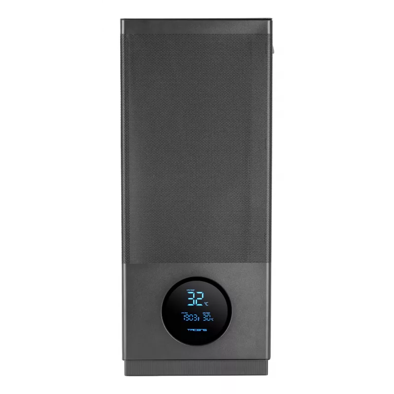 TACENS Computergehäuse 2SAGITTA20 Midi Tower, gehärtetes Glas, ATX/Micro-ITX/Mini-ITX, 1x3,5 Zoll + 2x2,5 Zoll, LED, Lüfter vorinstalliert
