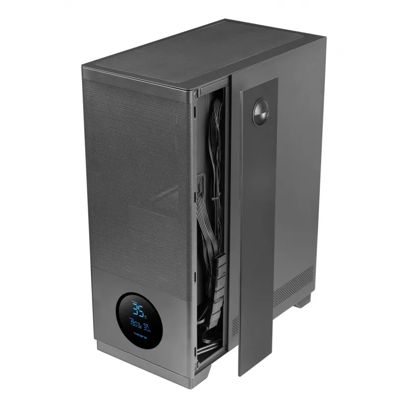TACENS Computergehäuse 2SAGITTA20 Midi Tower, gehärtetes Glas, ATX/Micro-ITX/Mini-ITX, 1x3,5 Zoll + 2x2,5 Zoll, LED, Lüfter vorinstalliert