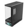 PC-Gehäuse TACENS Mars Gaming MCLCDPRO Midi Tower – Schwarz, IPS 7,2 Zoll Display, Netzteil unten, ATX/Micro‑ATX/Mini‑ITX Unterstützung