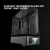 PC-Gehäuse TACENS Mars Gaming MCLCDPRO Midi Tower – Schwarz, IPS 7,2 Zoll Display, Netzteil unten, ATX/Micro‑ATX/Mini‑ITX Unterstützung