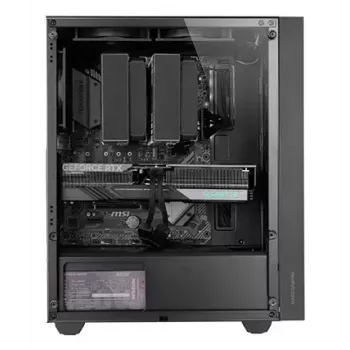 PC-Gehäuse TACENS Mars Gaming MC-PMAX Midi Tower — ATX/Micro-ATX/Mini-ITX, 3x120 mm vorne, 1x120 mm hinten, 2x3,5-Zoll- & 2x2,5-Zoll-Schächte, Schwarz