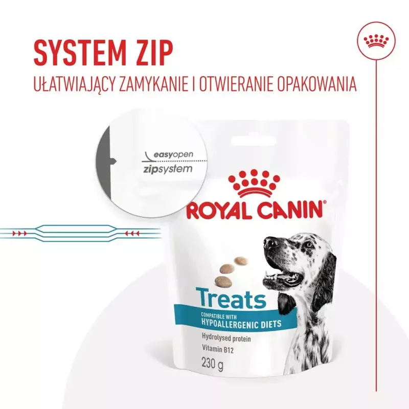 Hypoallergene Hundeleckerlis Royal Canin 230 g — Geflügel-Trainingssnacks, gluten- und zuckerfrei, für ausgewachsene Hunde