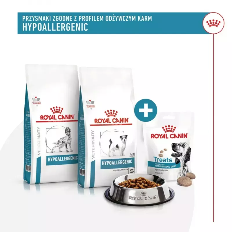 Hypoallergene Hundeleckerlis Royal Canin 230 g — Geflügel-Trainingssnacks, gluten- und zuckerfrei, für ausgewachsene Hunde