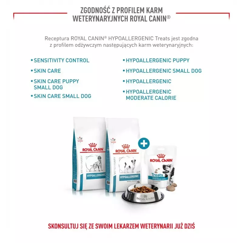 Hypoallergene Hundeleckerlis Royal Canin 230 g — Geflügel-Trainingssnacks, gluten- und zuckerfrei, für ausgewachsene Hunde