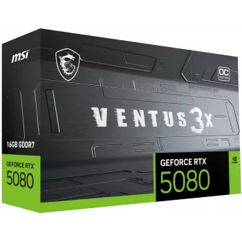 Grafikkarte MSI GeForce RTX 5080 16 GB GDDR7, PCIe 5.0, 256-bit, 303×121×49 mm, 360 W