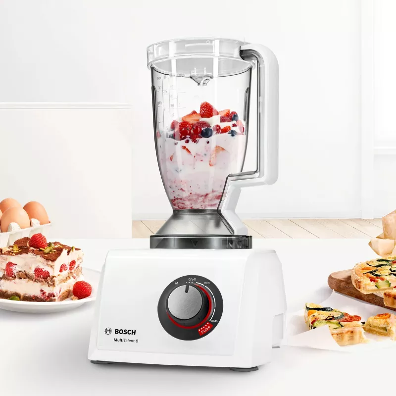 Küchenmaschine Bosch MC812W501 — 1000 W, 3,9-L-Schüssel, weiß, Edelstahlmesser