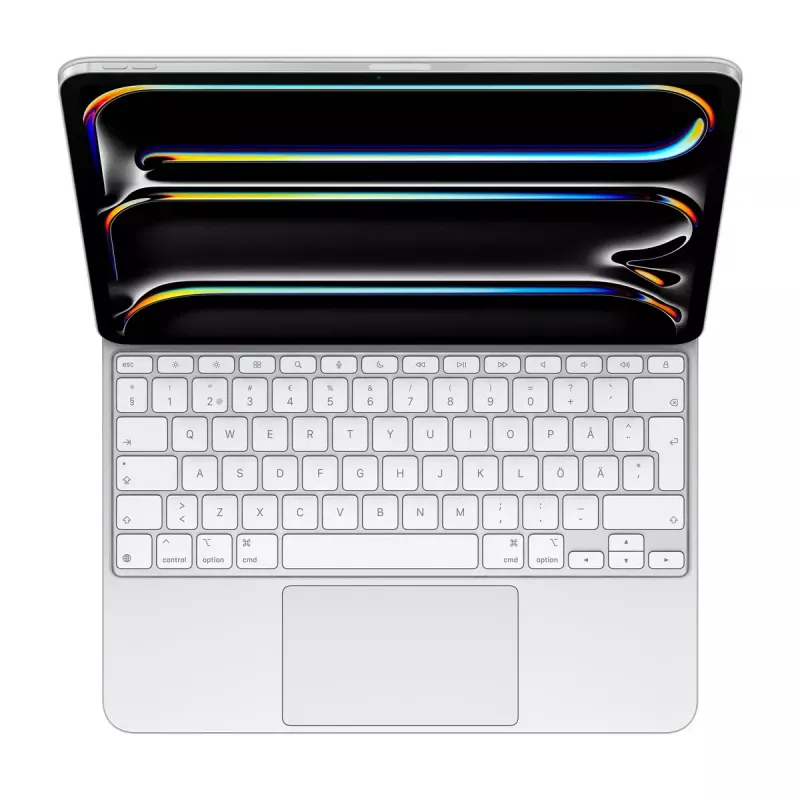 Apple Magic Tastatur für iPad Pro 13 inch M4 Schwedisch Weiß Wireless Trackpad