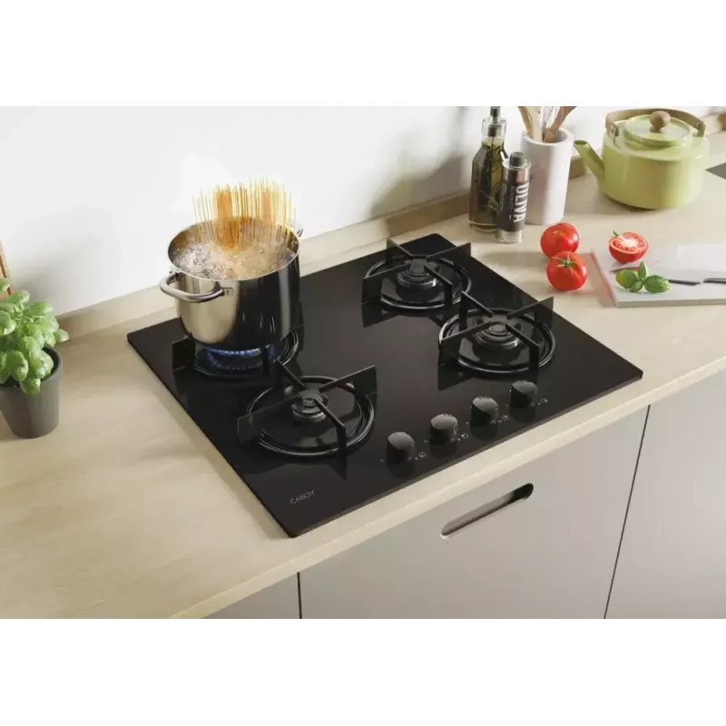 Candy CVW6BB Kochfeld Schwarz Einbau 59,5 cm Gas 4 Zone(n)