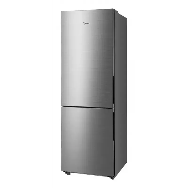 Freistehende Kühl-Gefrierkombination Midea MDRB600MME46, 443 L gesamt, 313 L Kühlschrank (No Frost), 130 L Gefrierschrank, Klasse E, Edelstahl