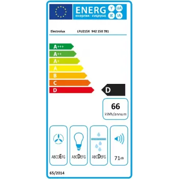 Unterbau-Dunstabzugshaube Electrolux LFU215X, Edelstahl, 498×132–510 mm, 3 Geschwindigkeiten, 272 m³/h, Aluminium-Fettfilter