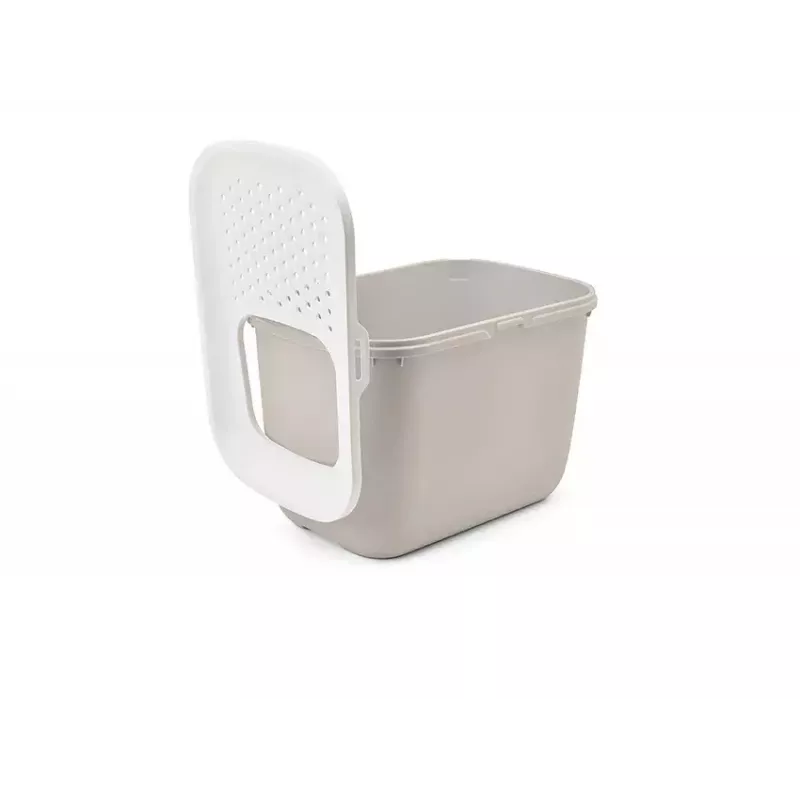 Katzentoilette mit Obereinstieg Savic Hop In, Kunststoff, beige/weiß, 585×390×395 mm