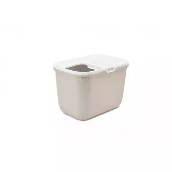 Katzentoilette mit Obereinstieg Savic Hop In, Kunststoff, beige/weiß, 585×390×395 mm