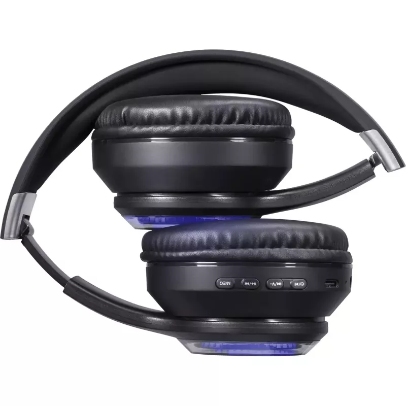 Headset DEFENDER FreeMotion B400 — kabelgebunden & kabellos, USB-C, AUX, geschlossene supraaurale Kopfhörer, 20–20000 Hz, 118 dB, LED-Hintergrundbeleuchtung, schwarz