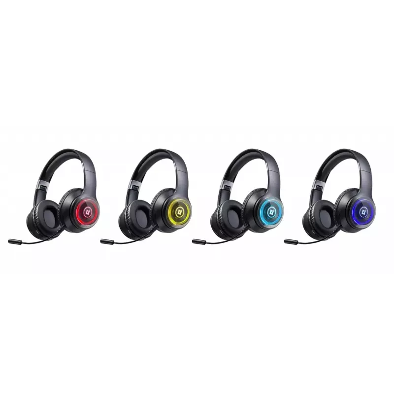 Headset DEFENDER FreeMotion B400 — kabelgebunden & kabellos, USB-C, AUX, geschlossene supraaurale Kopfhörer, 20–20000 Hz, 118 dB, LED-Hintergrundbeleuchtung, schwarz