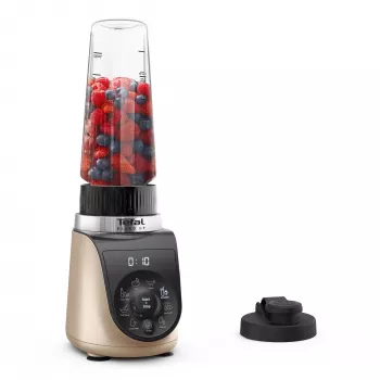 Tischmixer Tefal Blend Up BL190AF0 — 0,85-L-Schüssel, 1000 W, 6-flügeliger Powelix, Impuls, Eiscrush (Transparent/Schwarz/Beige)