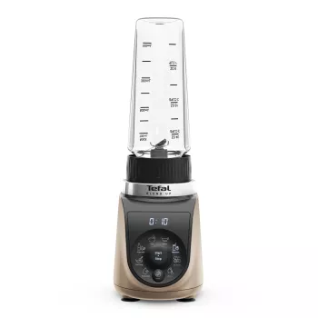 Tischmixer Tefal Blend Up BL190AF0 — 0,85-L-Schüssel, 1000 W, 6-flügeliger Powelix, Impuls, Eiscrush (Transparent/Schwarz/Beige)