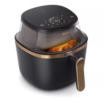 Heißluftfritteuse Philips 3000 Series NA342/00 — 7,2 L, 2000 W, 16 Programme, Touch-Bedienung, Schwarz Gold