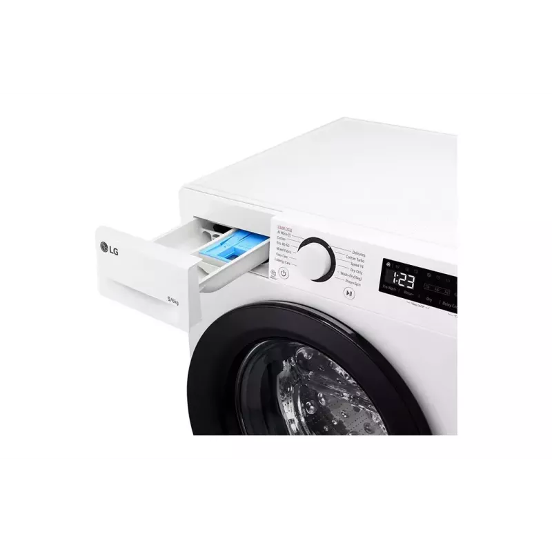 LG F4DR509SBW Waschtrockner Freistehend Frontlader Schwarz, Weiß