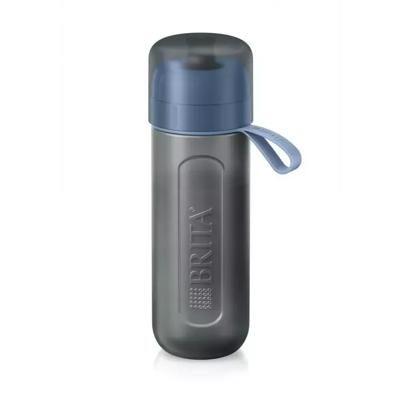 Filterflasche BRITA Active 600 ml Pastellblau mit 2 MicroDisc-Filtern, Kunststoff, BPA-frei, 233 mm