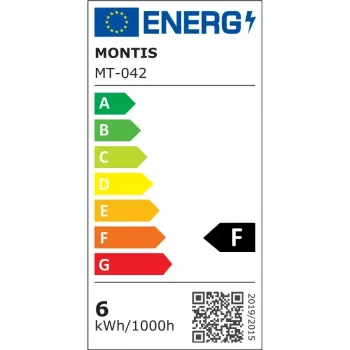 Schreibtischlampe MONTIS MT042-BK, LED 5,7W, dimmbar, 440 lm, 3000–5400K, schwarz, 410×144×58 mm