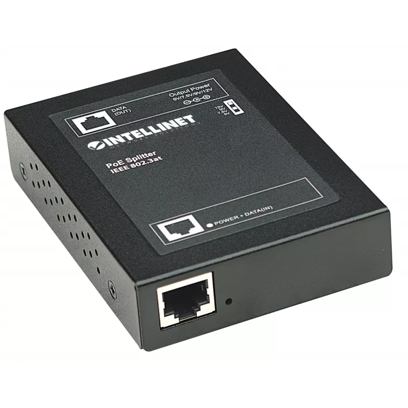 Intellinet Power over Ethernet (PoE+) Splitter, IEEE802.3at, 5, 7.5, 9 oder 12 V DC Ausgangsspannung
