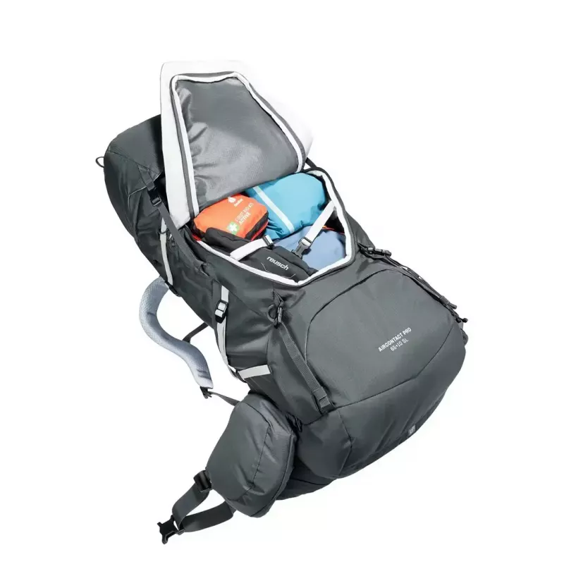 Wanderrucksack DEUTER Aircontact Pro 65+10 SL Damen Graphit, 65+10 L Volumen