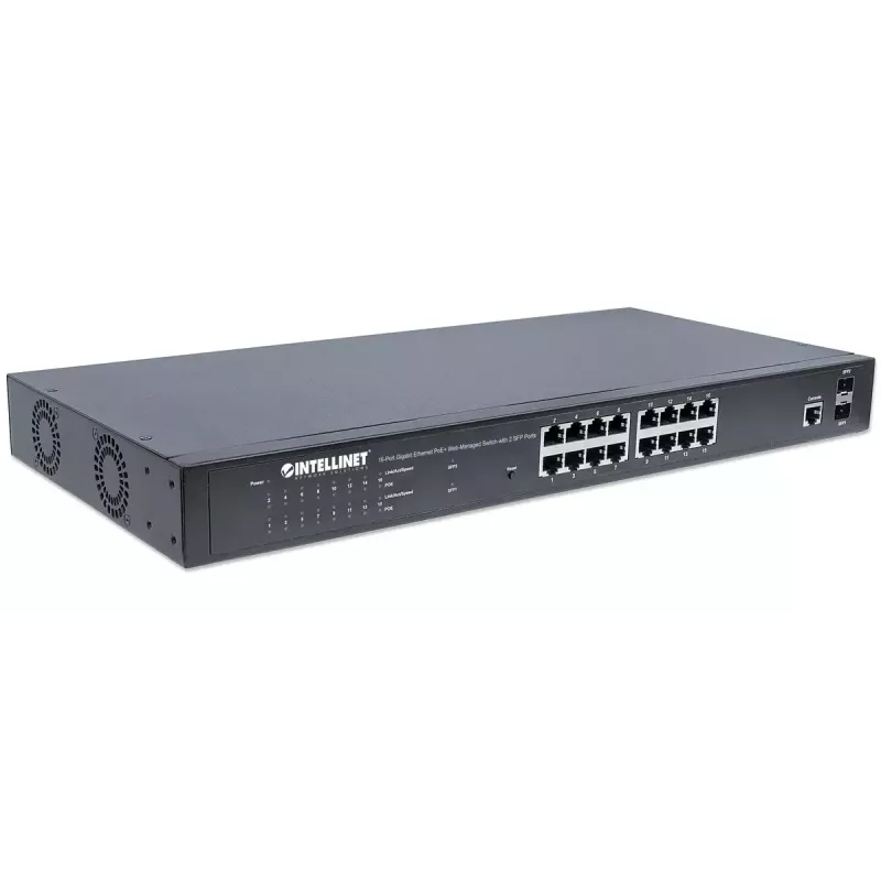 Managed Switch Intellinet 16-Port Gigabit Ethernet PoE+