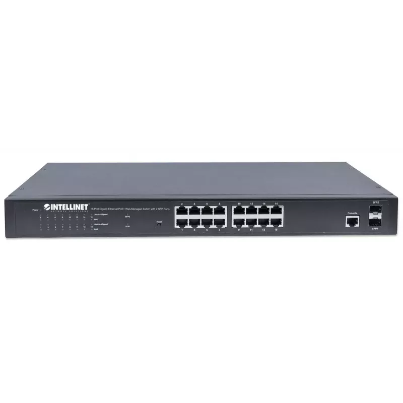 Managed Switch Intellinet 16-Port Gigabit Ethernet PoE+