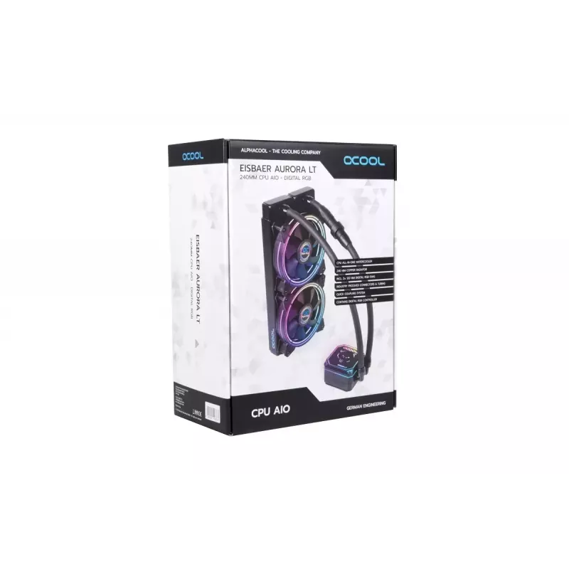 All-in-One Flüssigkeitskühler Alphacool Eisbaer Aurora LT240 12 cm Schwarz