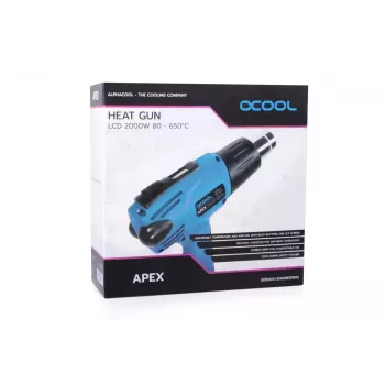 Heißluftgebläse Alphacool 10178 650 °C 2000 W Schwarz Blau