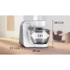 Küchenmaschine Bosch Serie 4 MUM58200 — 1000 W, 3,9 L Edelstahlschüssel, weiß