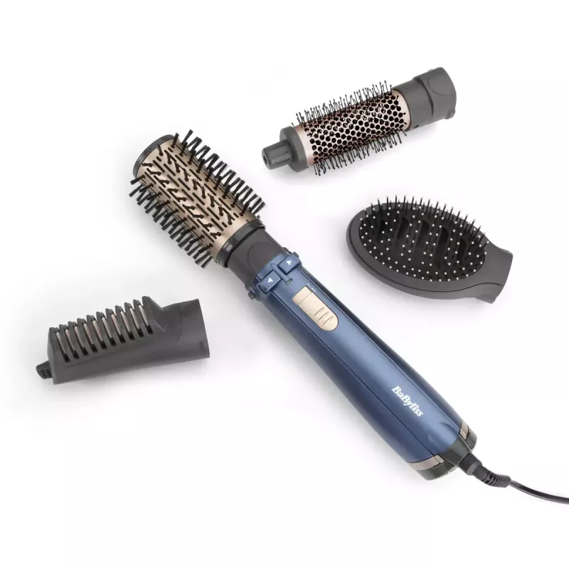 Heißluftbürste BaByliss Style Pro 1000 AS965E — 1000 W, 2,5 m Kabel, 4 Bürstenaufsätze, Keramikheizung, Ionen-Technologie, automatische Rotation