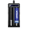 Ladegerät XTAR SC2 Li-Ion 18650 USB-C 2 Schlitze, USB-C-Stromversorgung, LED-Anzeigen, schwarz