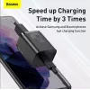 Indoor-Ladegerät Baseus TZCCSUP-L01, USB-C 1 Anschluss, 18W, 100–240V AC, 1 m Kabel, Schwarz