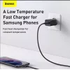 Indoor-Ladegerät Baseus TZCCSUP-L01, USB-C 1 Anschluss, 18W, 100–240V AC, 1 m Kabel, Schwarz