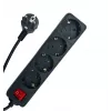 Microconnect MC-GRU0045BS Stromverlängerung 5 m 4 AC-Ausgang/-Ausgänge Innenbereich Schwarz