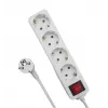 Microconnect MC-GRU0045WS Stromverlängerung 5 m 4 AC-Ausgänge Indoor Weiß