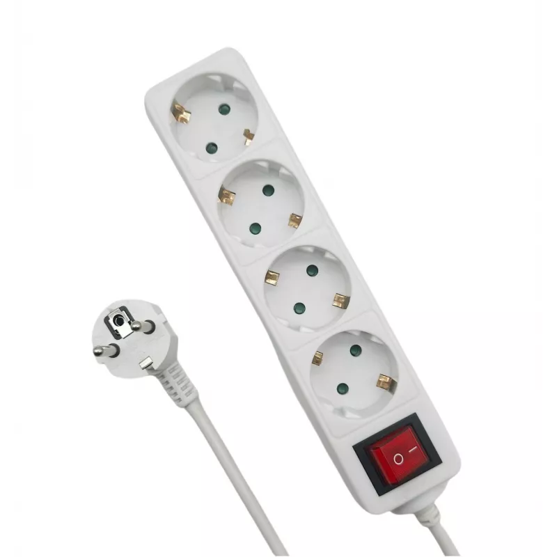Microconnect MC-GRU0045WS Stromverlängerung 5 m 4 AC-Ausgänge Indoor Weiß