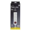 Microconnect GRU0035WS Stromverlängerung 5 m 3 AC-Ausgänge Weiß