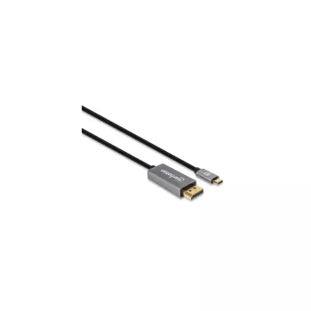 Manhattan USB-C zu DisplayPort 1.4 Kabel, 8K@60Hz, 3m, Stecker auf Stecker, nicht bidirektional, Schwarz, drei Jahre Garantie