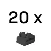 Portblocker Lindy RJ-45 (20er-Pack) – schwarz, ABS, 20×74,5×5,9 mm