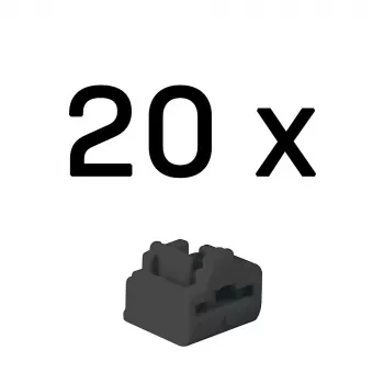 Portblocker Lindy RJ-45 (20er-Pack) – schwarz, ABS, 20×74,5×5,9 mm