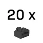 Portblocker Lindy RJ-45 (20er-Pack) – schwarz, ABS, 20×74,5×5,9 mm