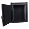 Freistehendes Rack Lanview RDL12U66BL — 12U, 600 kg, Schlüsselschloss, verstellbare Füße, Kabelmanagement, IP40, schwarz