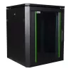 Freistehendes Rack Lanview RDL12U66BL — 12U, 600 kg, Schlüsselschloss, verstellbare Füße, Kabelmanagement, IP40, schwarz