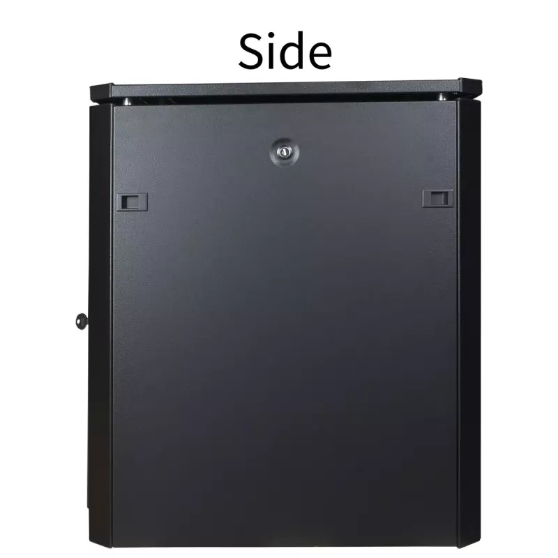 Freistehendes Rack Lanview RDL12U66BL — 12U, 600 kg, Schlüsselschloss, verstellbare Füße, Kabelmanagement, IP40, schwarz