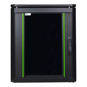 Freistehendes Rack Lanview RDL12U66BL — 12U, 600 kg, Schlüsselschloss, verstellbare Füße, Kabelmanagement, IP40, schwarz