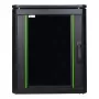Freistehendes Rack Lanview RDL12U66BL — 12U, 600 kg, Schlüsselschloss, verstellbare Füße, Kabelmanagement, IP40, schwarz