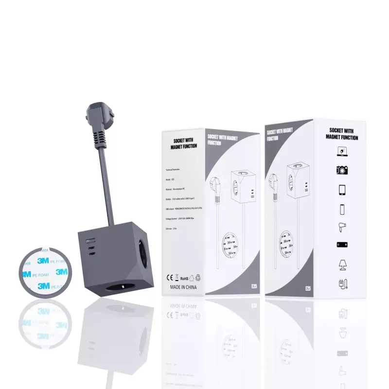 USB-Magnetstecker MicroConnect MC-CUBE015USBMAGNETIC