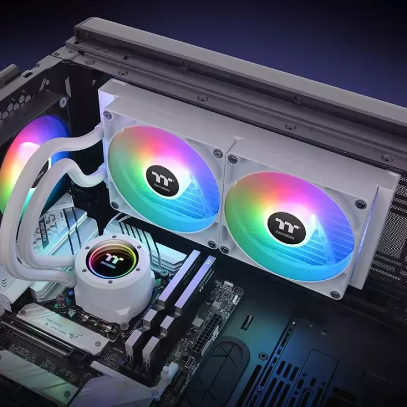 All-in-One-Flüssigkeitskühler Thermaltake CL-W377-PL14SW-A 14 cm Weiß 84,32 cfm